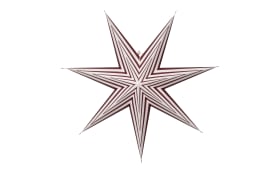 Papier Stern Stripe, dunkelrot/weiß, 60 cm