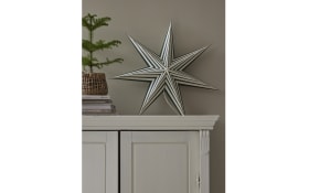 Papier Stern Stripe, dunkelgrün/weiß, 70 cm