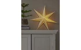 Papier Stern Stripe, dunkelgrün/weiß, 70 cm