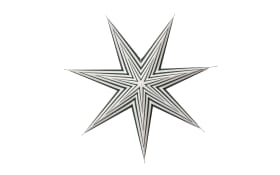 Papier Stern Stripe, dunkelgrün/weiß, 70 cm