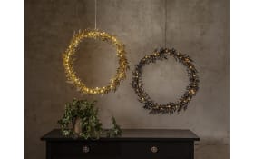 Kranz mit Beleuchtung Holiday, goldfarbig, 44 cm
