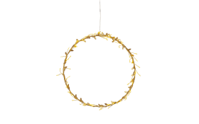 Kranz mit Beleuchtung Holiday, goldfarbig, 28 cm