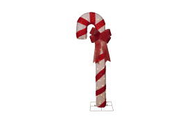 Stehleuchte Candycane, rot/weiß, 150 cm