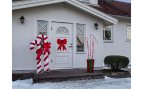 Stehleuchte Candycane, rot/weiß, 150 cm