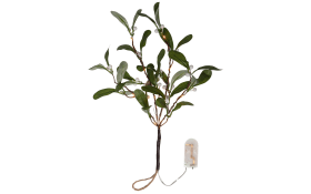 Mistelzweig mit Beleuchtung, hellgrün, 35 cm