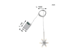 Lichterkette für Papiersterne Lighty, transparent, 150 cm