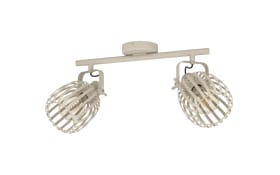 Deckenleuchte Girona, sandfarbig, 2-flammig