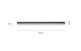 LED-Deckenleuchte Pure-Lines, anthrazit, 110 cm