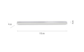LED-Deckenleuchte Pure-Lines, aluminium, 110 cm