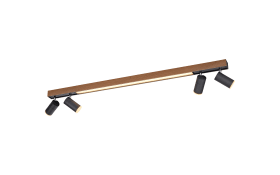 LED-Deckenleuchte Pure-Lines, holzfarbig, 120 cm