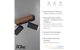 LED-Deckenleuchte Pure-Lines, holzfarbig, 120 cm