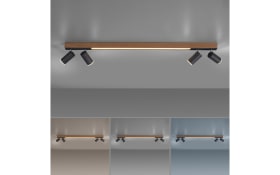 LED-Deckenleuchte Pure-Lines, holzfarbig, 120 cm