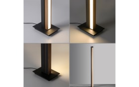 LED-Standleuchte Pure-Lines, holzfarbig, 155 cm