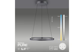 LED-Pendelleuchte Pure E-Clipse, grau, inkl. CCT und Fernbedienung