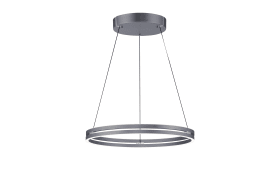 LED-Pendelleuchte Pure E-Clipse, grau, inkl. CCT und Fernbedienung
