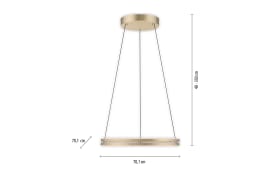 LED-Pendelleuchte Pure E-Clipse, messing, inkl. CCT und Fernbedienung
