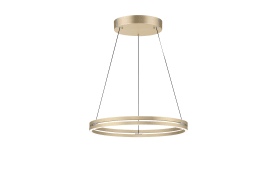 LED-Pendelleuchte Pure E-Clipse, messing, inkl. CCT und Fernbedienung