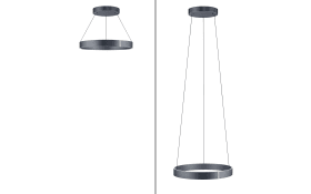LED-Pendelleuchte Pure E-Clipse, anthrazit, inkl. CCT und Fernbedienung