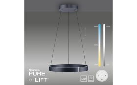LED-Pendelleuchte Pure E-Clipse, anthrazit, inkl. CCT und Fernbedienung