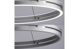 LED-Pendelleuchte Pure E-Clipse, aluminiumfarbig, inkl. CCT und Fernbedienung