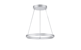 LED-Pendelleuchte Pure E-Clipse, aluminiumfarbig, inkl. CCT und Fernbedienung
