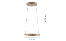 LED-Pendelleuchte Pure E-Clipse, brozne, inkl. CCT und Fernbedienung