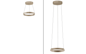LED-Pendelleuchte Pure E-Clipse, brozne, inkl. CCT und Fernbedienung