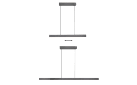 LED-Pendelleuchte Pure Moto-Rise, grau, 120 cm