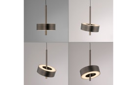 LED-Pendelleuchte Q-Rotate, dunkelbraun, inkl. Smarthomefunktion