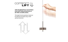 LED-Pendelleuchte Q-Rotate, dunkelbraun, inkl. Smarthomefunktion
