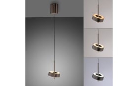 LED-Pendelleuchte Q-Rotate, dunkelbraun, inkl. Smarthomefunktion