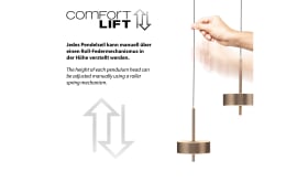 LED-Pendelleuchte Q-Rotate, dunkelbraun, inkl. Smarthomefunktion