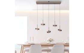 LED-Pendelleuchte Q-Rotate, dunkelbraun, inkl. Smarthomefunktion