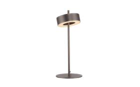 LED-Tischleuchte Q-Rotate, dunkelbraun, inkl. Smarthomefunktion