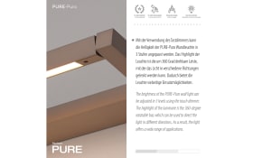 LED Wandleuchte Pure Puro, bronze, 50 cm, 360°drehbar