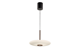 LED-Pendelleuchte Pure-Vitrum, dunkelbraun, inkl. CCT und E-Lift