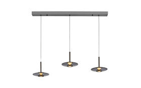 LED-Pendelleuchte Pure-Vitrum, grau, inkl. CCT und E-Lift