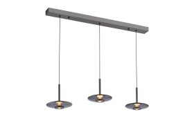 LED-Pendelleuchte Pure-Vitrum, grau, inkl. CCT und E-Lift