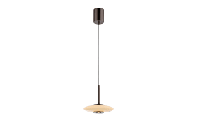 LED-Pendelleuchte Pure-Vitrum, dunkelbraun, inkl. CCT und E-Lift