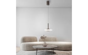 LED-Pendelleuchte Pure-Vitrum, dunkelbraun, inkl. CCT und E-Lift