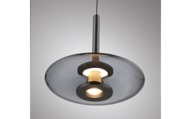LED-Pendelleuchte Pure-Vitrum, grau/rauchfarbig, inkl. CCT und E-Lift