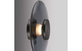 LED-Wandleuchte Pure-Vitrum, grau/rauchfarbig, inkl. Dimmfunktion