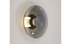 LED-Wandleuchte Pure-Vitrum, grau/rauchfarbig, inkl. Dimmfunktion