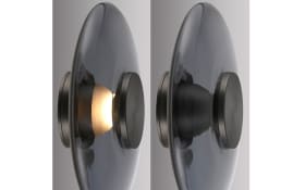 LED-Wandleuchte Pure-Vitrum, grau/rauchfarbig, inkl. Dimmfunktion