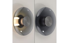 LED-Wandleuchte Pure-Vitrum, grau/rauchfarbig, inkl. Dimmfunktion