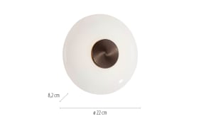 LED-Wandleuchte Pure-Vitrum, dunkelbraun, inkl. Dimmfunktion