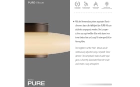 LED-Wandleuchte Pure-Vitrum, dunkelbraun, inkl. Dimmfunktion