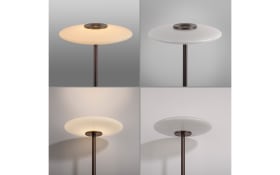 LED-Stehleuchte Pure-Vitrum, dunkelbraun, inkl. Dimmfunktion