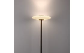 LED-Stehleuchte Pure-Vitrum, dunkelbraun, inkl. Dimmfunktion