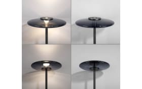 LED-Stehleuchte Pure-Vitrum, grau/rauchfarbig, inkl. Dimmfunktion